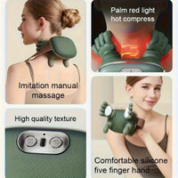 Smart Massage Pillow for Shoulder and Knee, Electric Massager with Realistic Hand Design, Deep Muscle Relief, Perfect Gift for Holidays